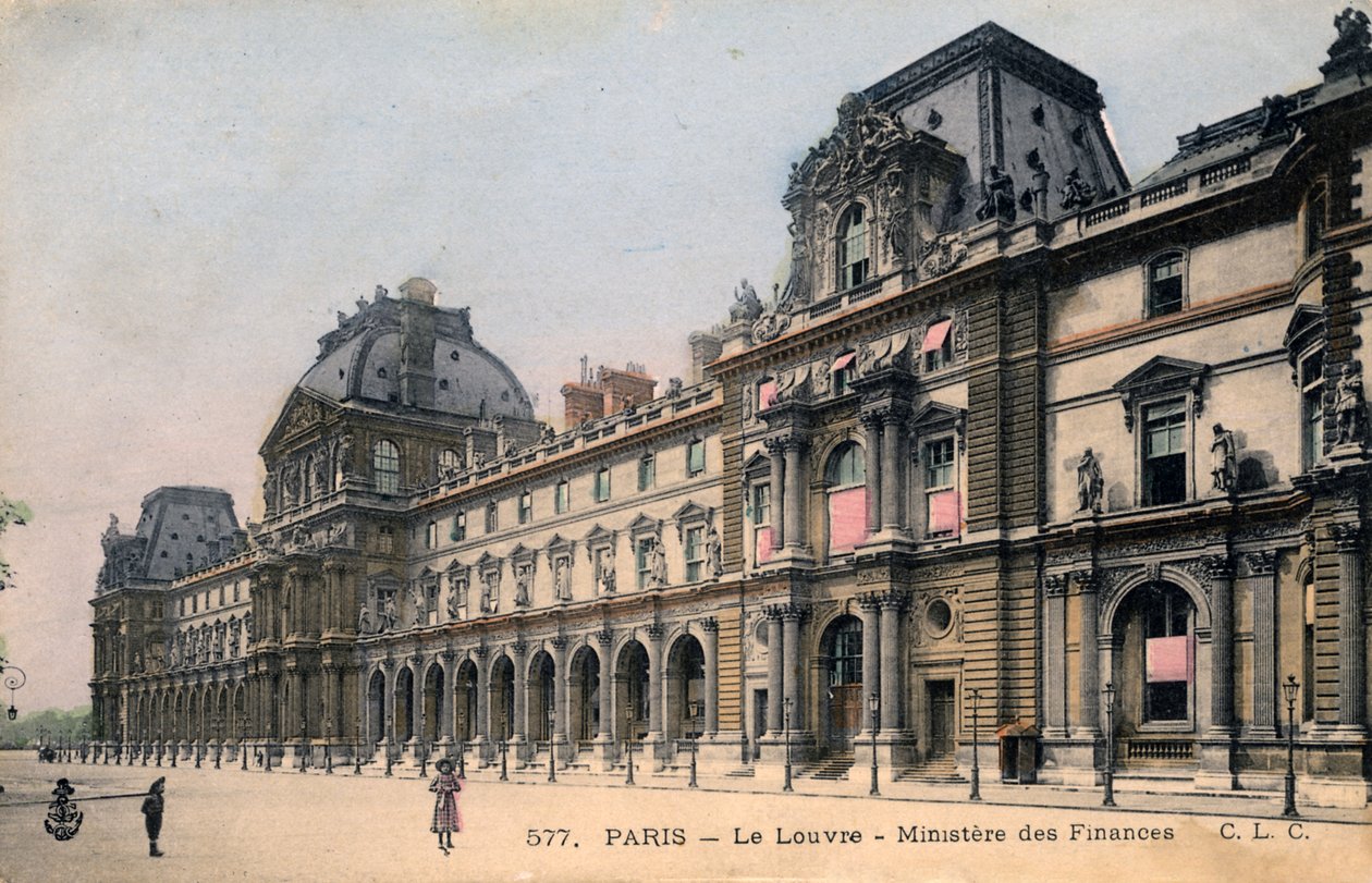 Paris, Frankrike: Le Louvre, Ministere des Finances av Unbekannter Künstler