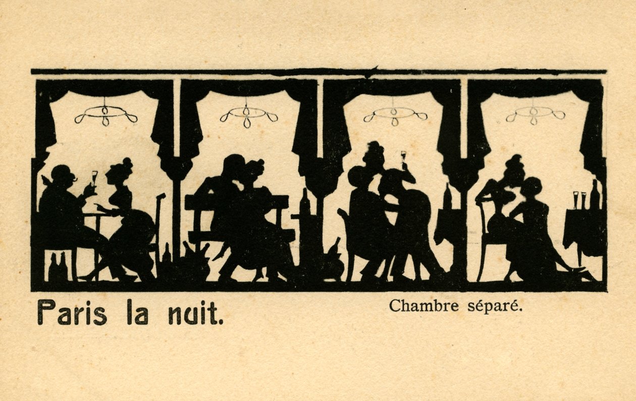 Paris på natten ("Paris la nuit"), ca 1900. av Unbekannter Künstler
