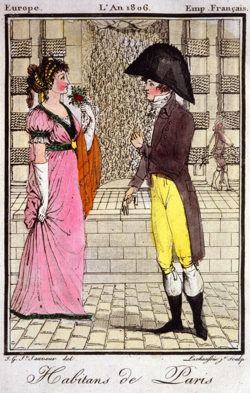 Invånarna i Paris 1806. 1810 (gravyr) av Unbekannter Künstler