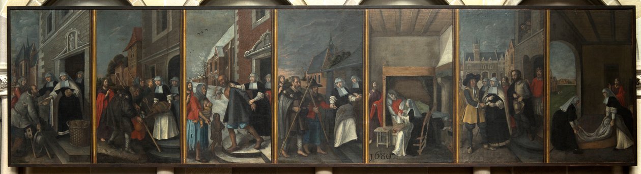 Församlingskyrka (Saint Martins församlingskyrka). Målning. av Unbekannter Künstler