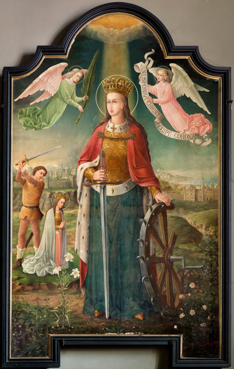 Församlingskyrka (Saint Martins församlingskyrka). Målning. Saint Catherine. Henry deTracy. av Unbekannter Künstler