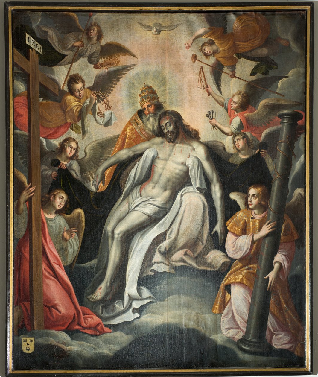 Församlingskyrka (Saint Salvator Parish Church). Interiör. Målning. av Unbekannter Künstler