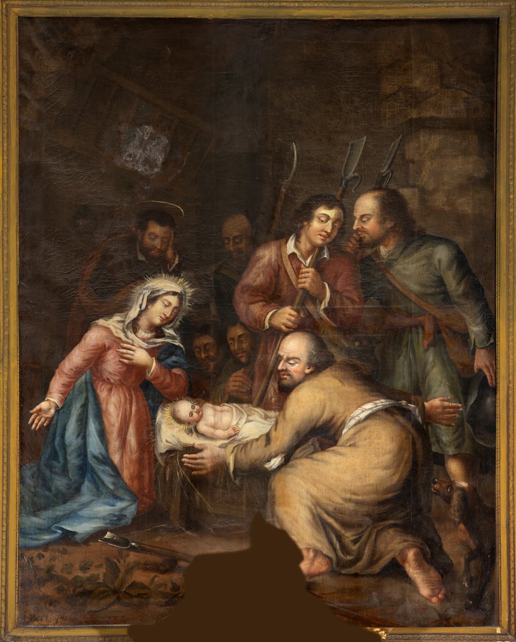 Församlingskyrka (Schendelbeke, församlingskyrka Sint-Amandus). Målning. av Unbekannter Künstler