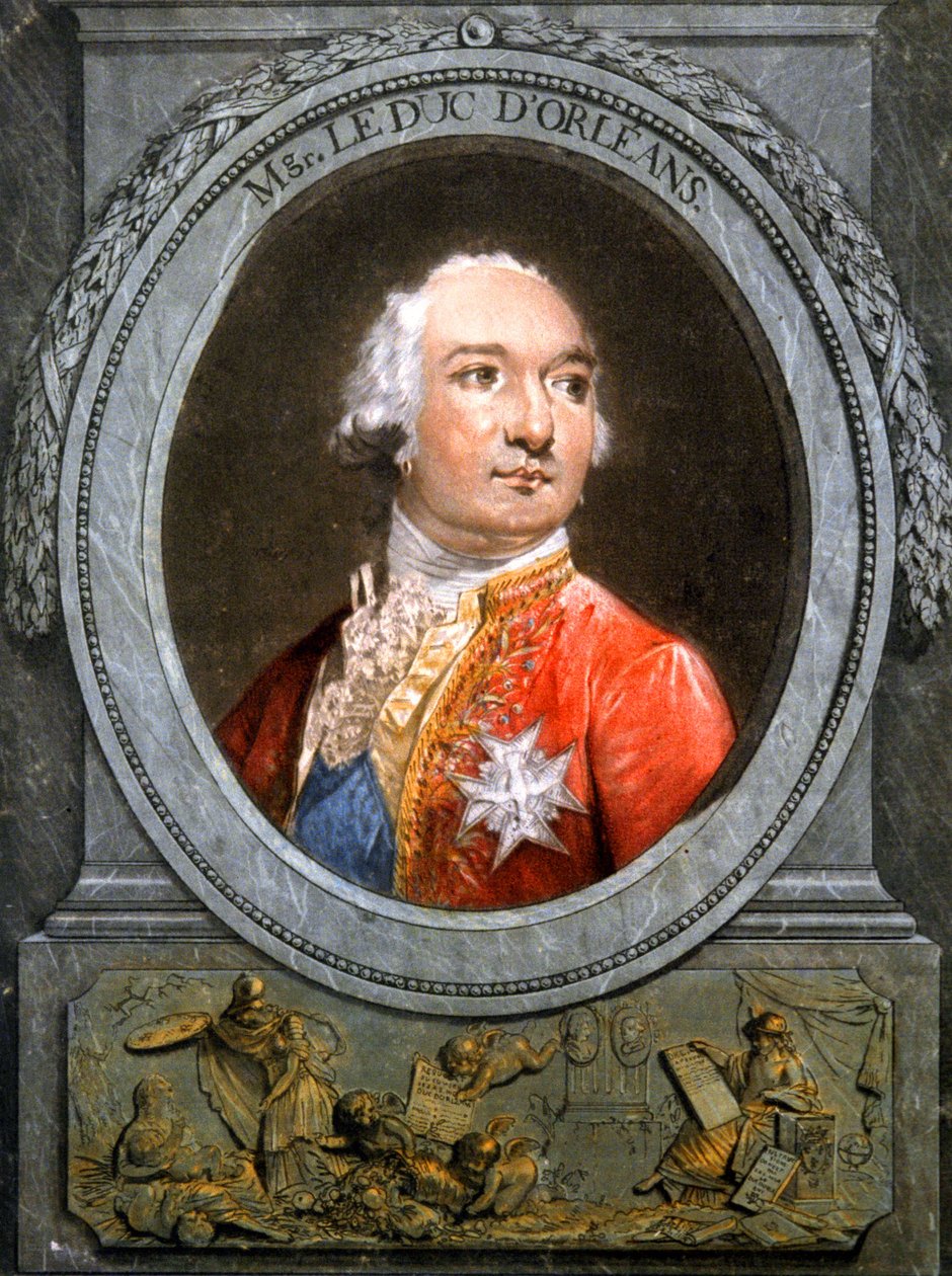 Philippe Egalite, ca 1789 (gravyr) av Unbekannter Künstler