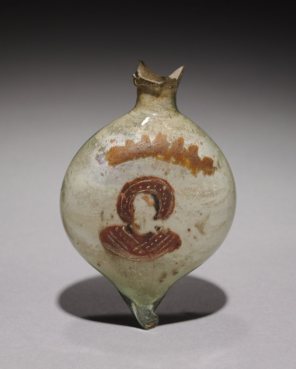 Pilgrimsflaska med Nimbed Figur, c.400-600 av Unbekannt
