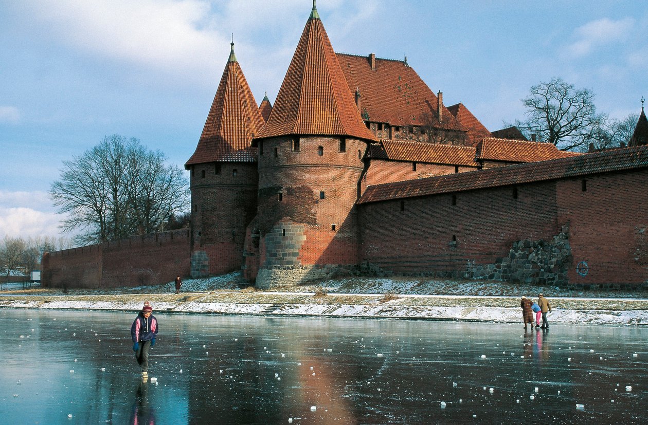 Polen, Pomorskie voivodeship, Malbork, Slott, gotisk fästning byggd av tyska orden av Benjamin Baud