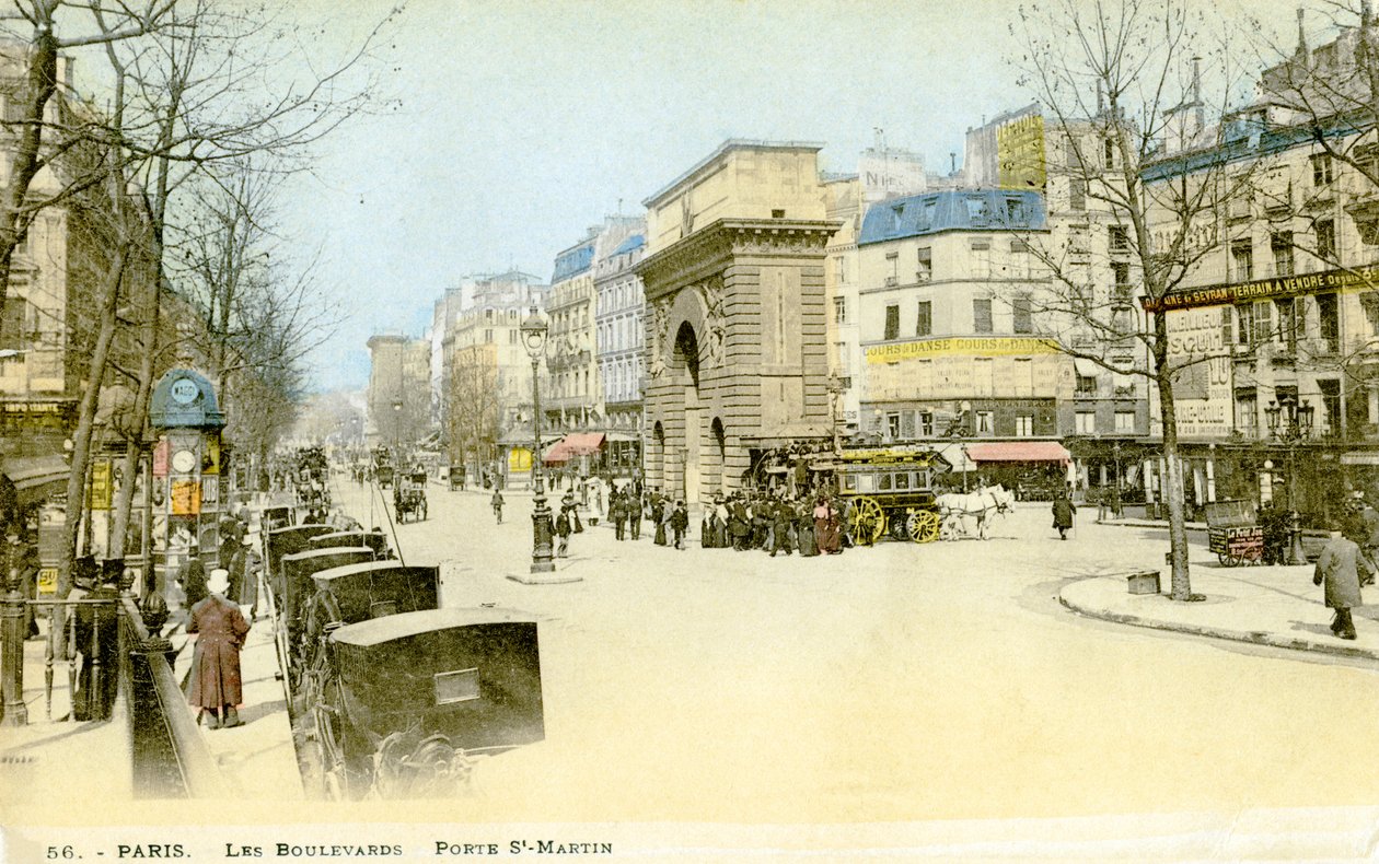 Porte Saint - Martin , Paris, ca 1900. av Unbekannter Künstler