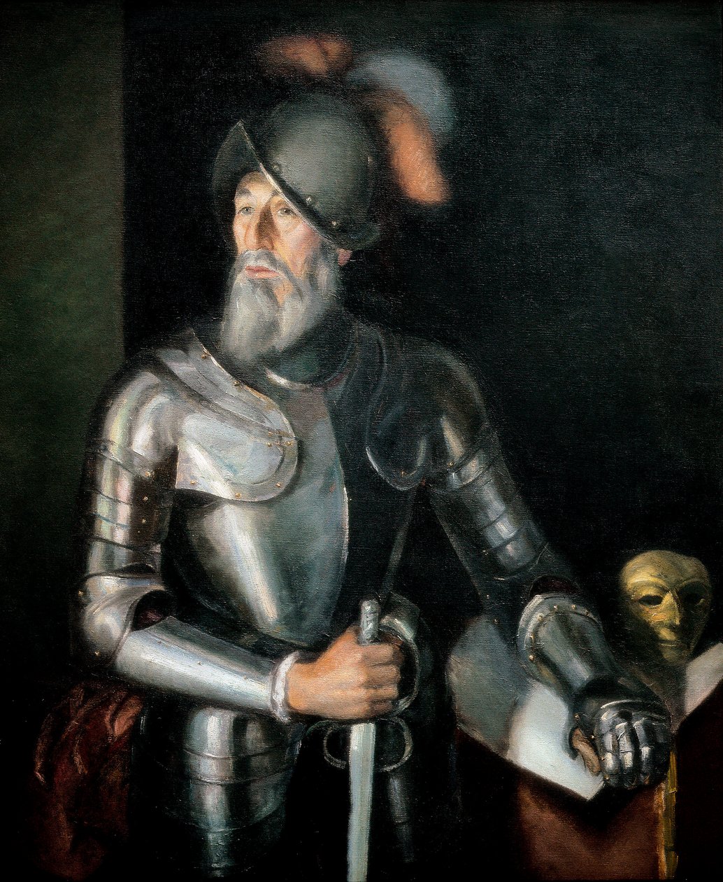 Porträtt av Francisco Pizarro (Francois Pizarre av Unbekannter Künstler