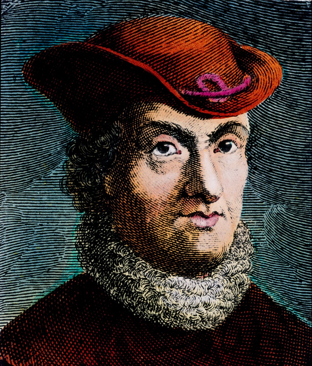 Porträtt av Baruch Spinoza, holländsk filosof (gravyr) av Unbekannter Künstler