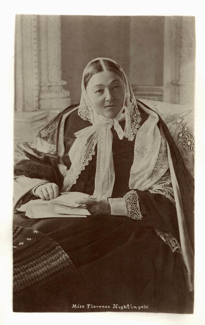 Porträtt av Florence Nightingale, pub 1932 (tryck) av Unbekannter Künstler