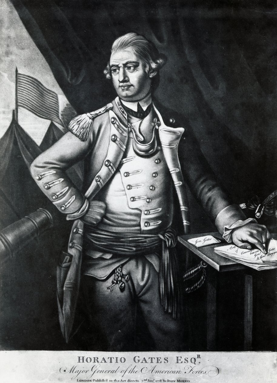 Porträtt av Horatio Gates (gravyr) av Unbekannt