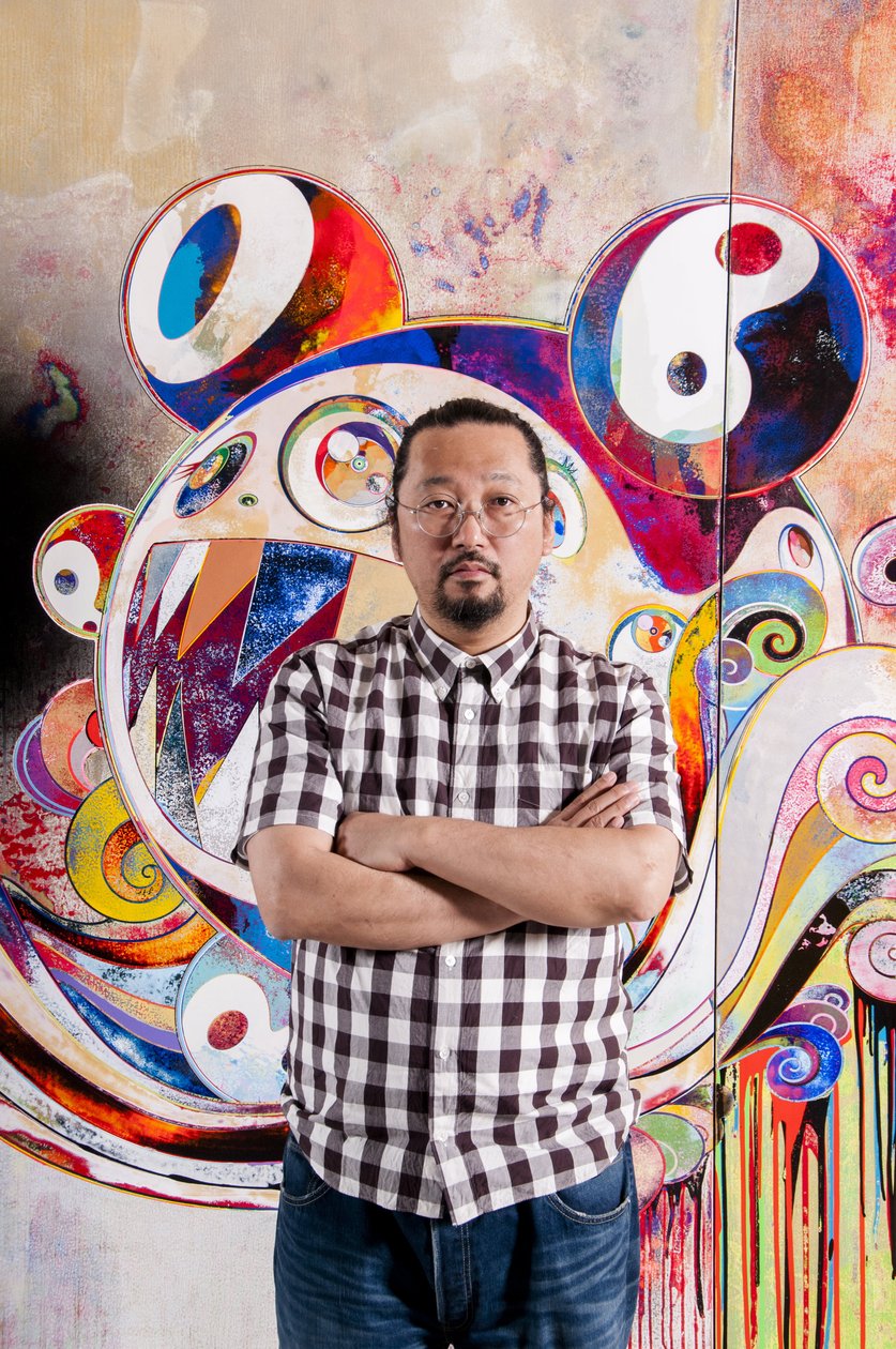Porträtt av den japanska konstnären Takashi Murakami, 2010 (foto) av Benjamin Baud