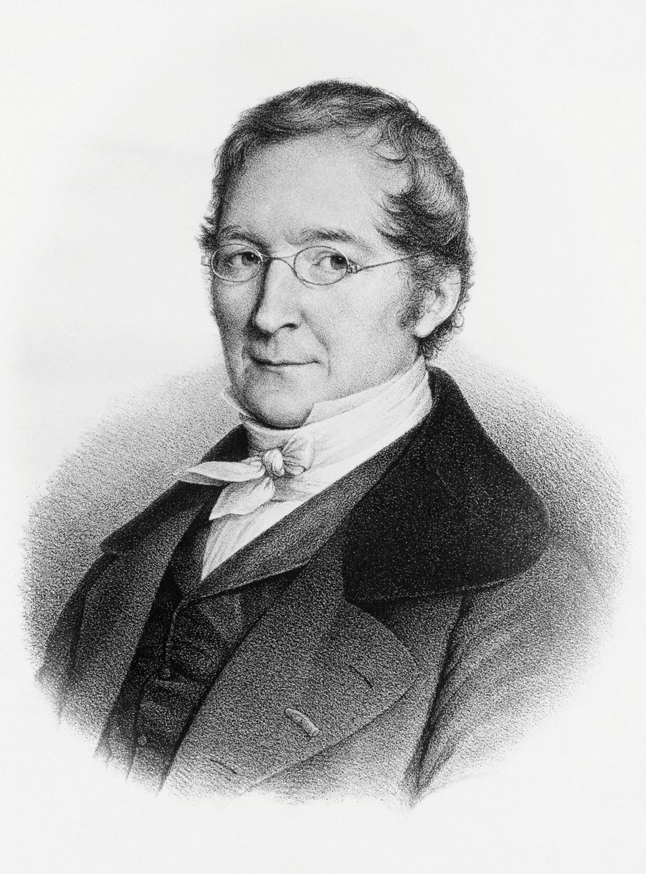 Porträtt av Joseph-Louis Gay-Lussac (1778-1850), fransk kemist och fysiker, gravyr av William M. Timlin