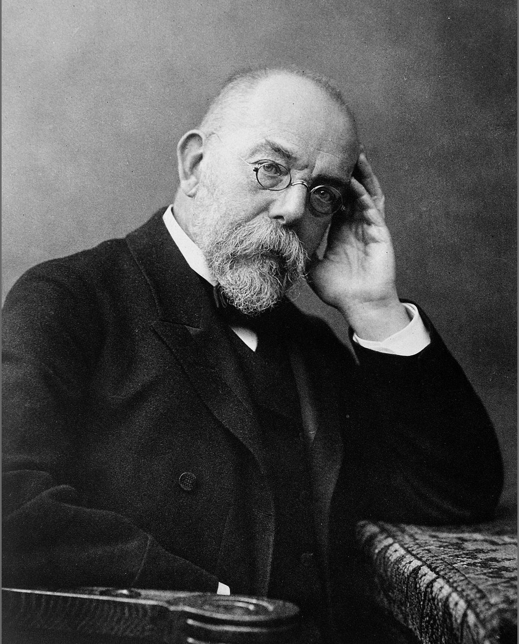 Porträtt av Robert Koch, tysk läkare av Unbekannter Künstler