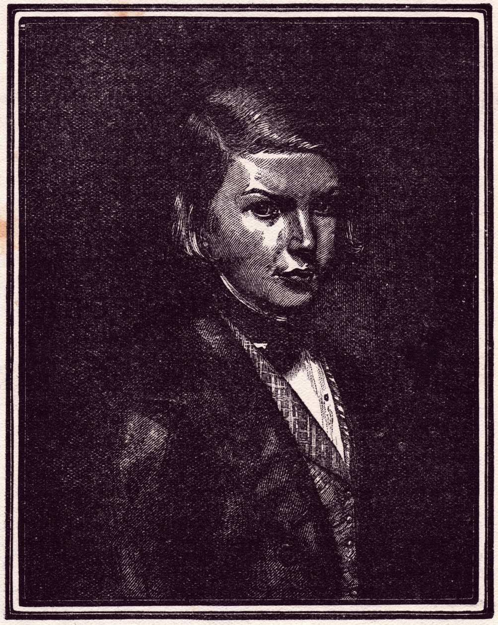 Porträtt av Victor Hugo (gravyr) av Unbekannter Künstler