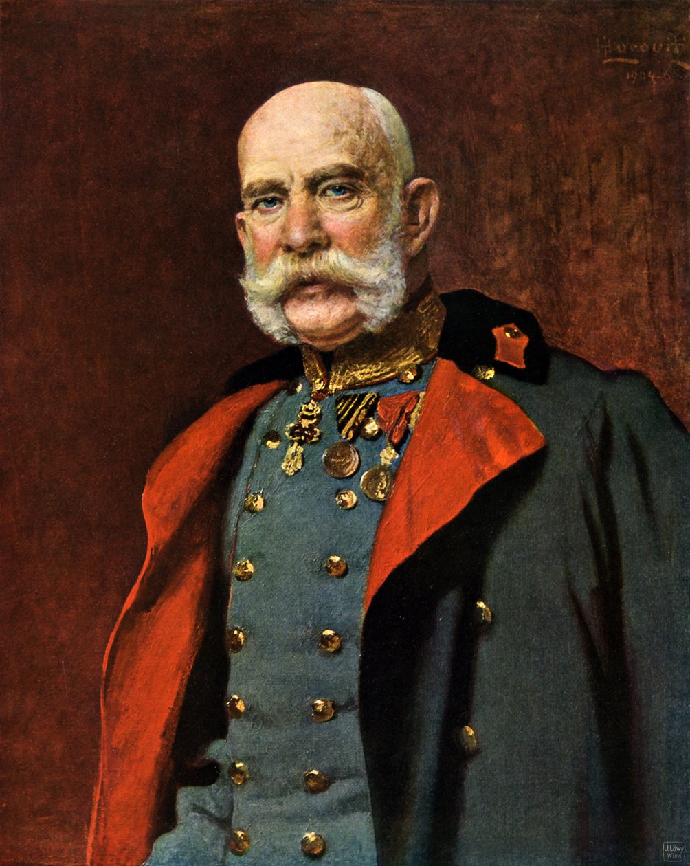 Porträtt av kejsar Franz Josef I av Österrike (tryck) av Unbekannter Künstler