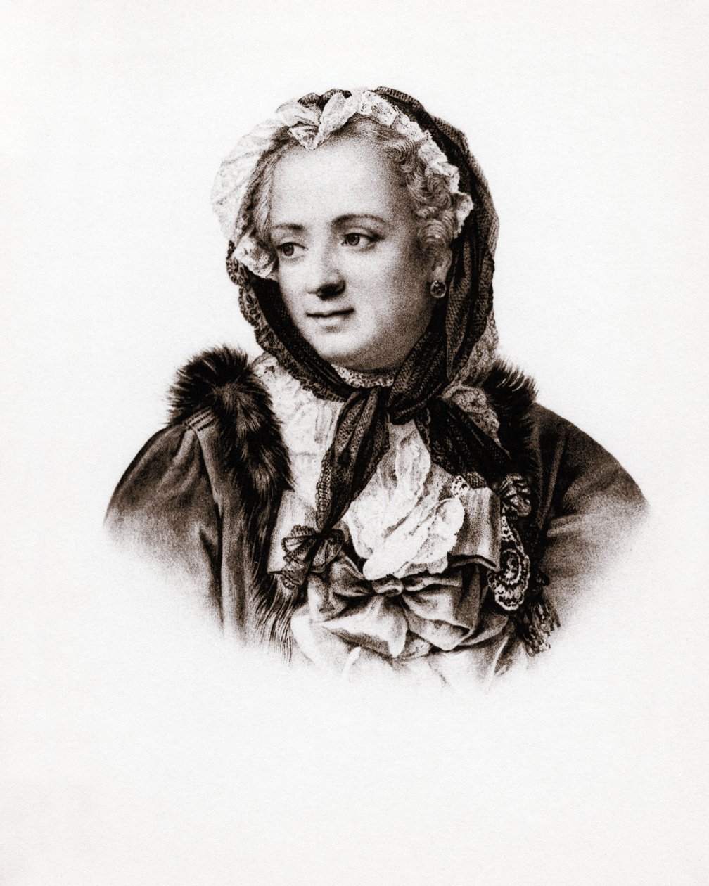 Porträtt av drottningen av Frankrike Marie Lescszinska, drottning av Frankrike (Leczinska, Lescszinka eller Leszinka av Unbekannter Künstler