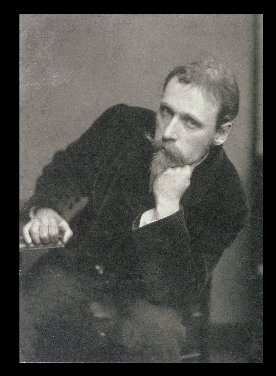 Porträttfotografi av Walter Crane (1845-1915) av Frederick Hollyer (1837-1933) 1886 (s/v foto) av Unbekannt