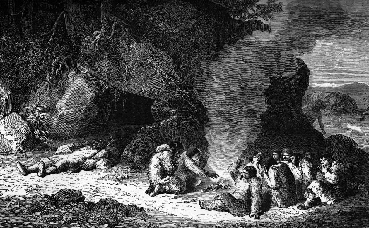 Förhistoria: begravningsbankett av Unbekannter Künstler