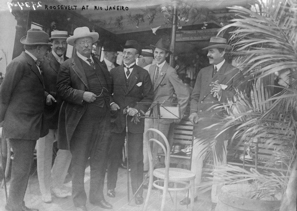 President Theodore Roosevelt i Rio de Janeiro före Roosevelt-Rondon Scientific Expedition av Unbekannt