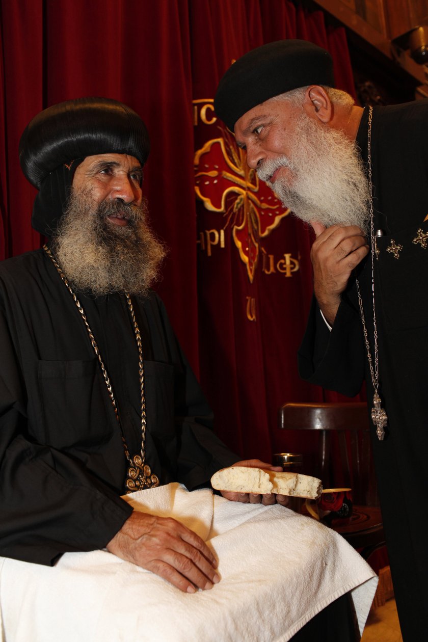 Präster i Abbassiya koptiska kyrkan Le Caire Egypte av Unbekannt
