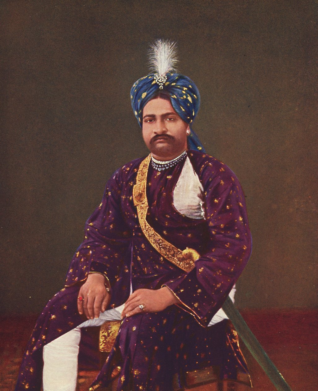 Prins Sher Zaman Född 1881 ; Prins och första son till Rasul Khan ; Foto taget i början av 1900-talet ; Junagadh ; Gujarat ; Indien av Unbekannter Künstler