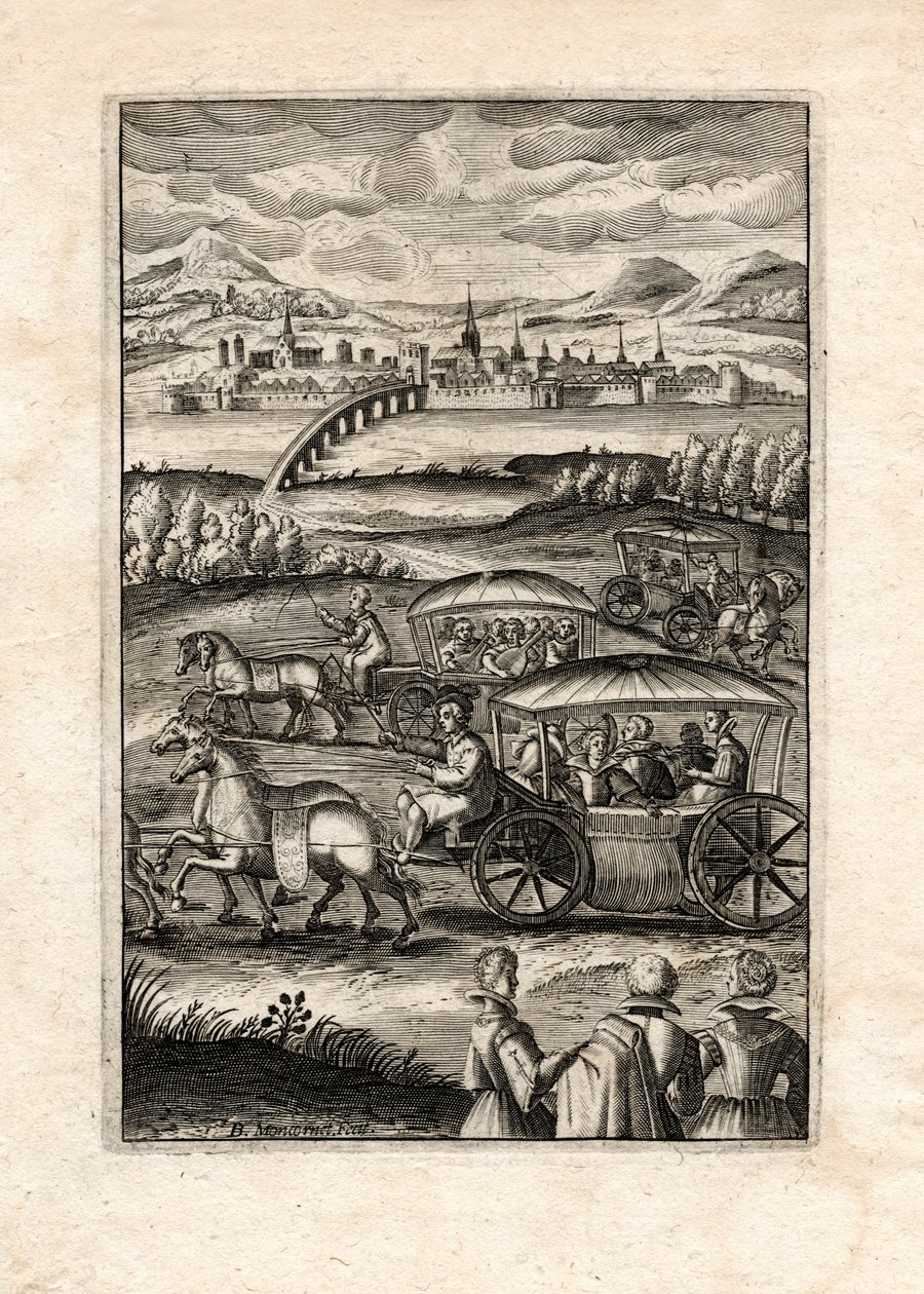 Procession med lutenister, Paris, ca 1650 (gravyr) av Unbekannter Künstler