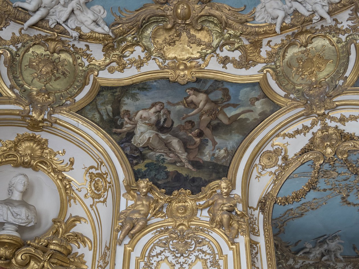 Psyche samlat av Zephyr. Målning av Charles Joseph Natoire (1700-1777) av Unbekannt