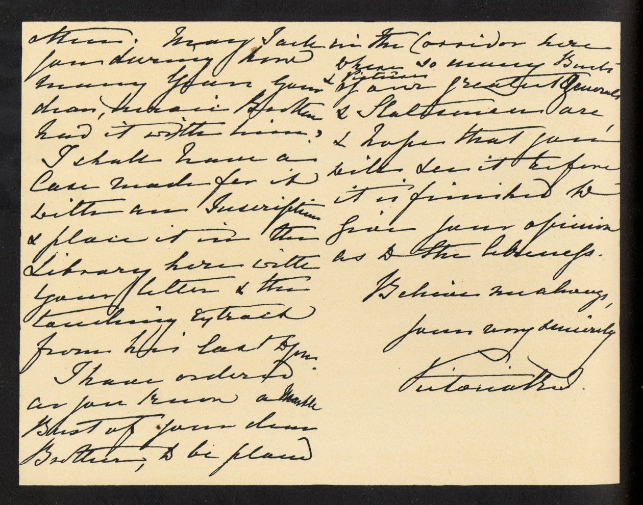 Drottning Victoria - handskrivet brev till miss Mary Augusta Gordon, där hon tackar henne för bibeln som hon fått i gåva. av Unbekannter Künstler