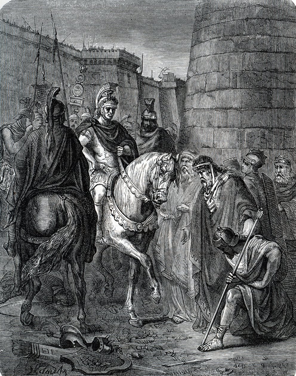 Quintus Caecilius Metellus Macedonicus (210-116 f.Kr.) i Grekland efter slaget vid Scarpheia mot Acheens 147 f.Kr. (Metellus i Grekland efter att han besegrat Critolaos från Megalopolis i slaget vid Scarpheia av Unbekannter Künstler