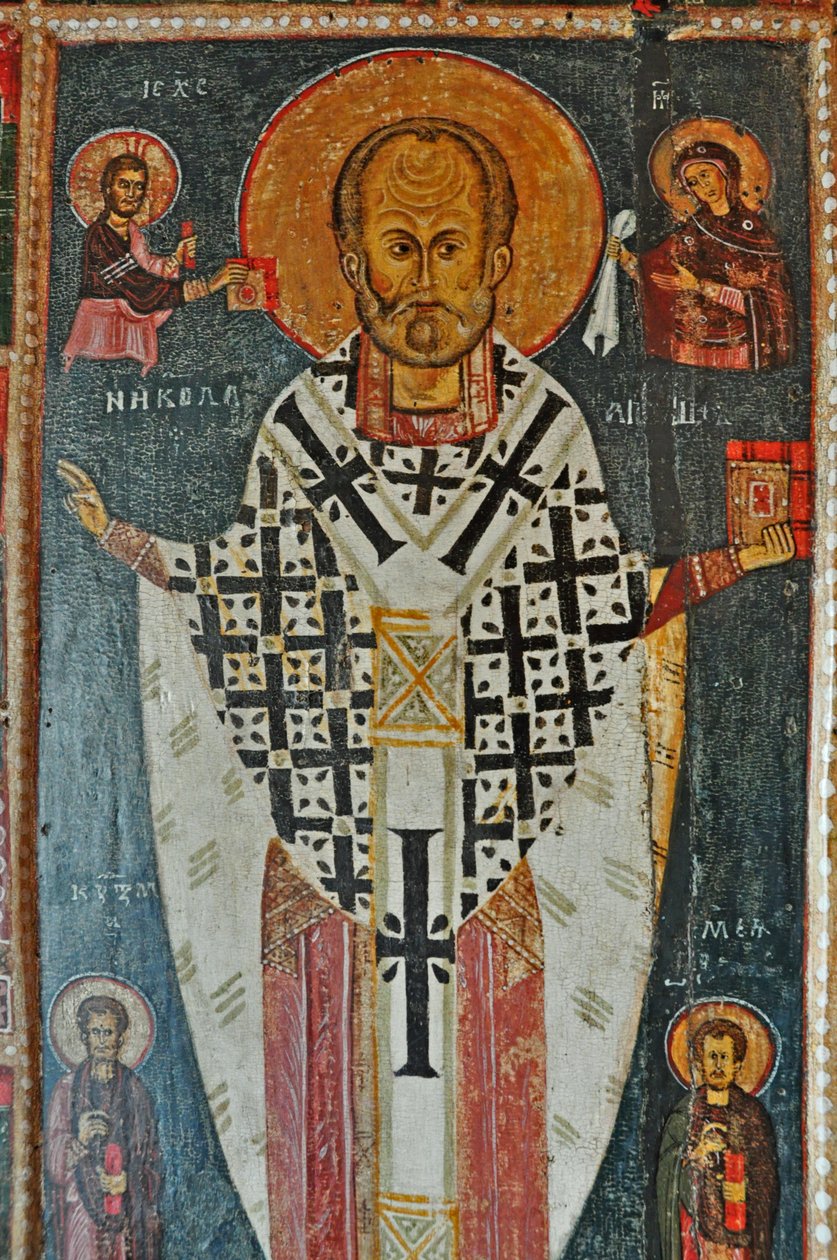 RYSSLAND, St Petersburg, St Nicholas Ikon med scener från hans liv (Church of St Nicholas in Ozerevo av Unbekannter Künstler