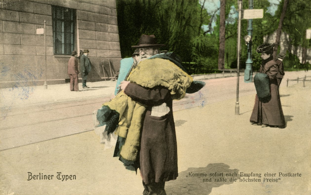 Rag and bone-man, slutet av 1800-talet/början av 1900-talet (vykort) av Unbekannter Künstler