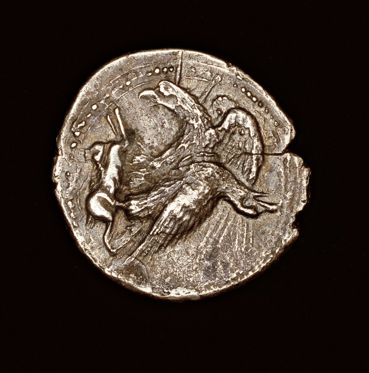 Sällsynt antikt grekiskt mynt, Silver Tetredrachm, Agrigentum, Örn med Hare, 411 BC (foto) av Unbekannter Künstler