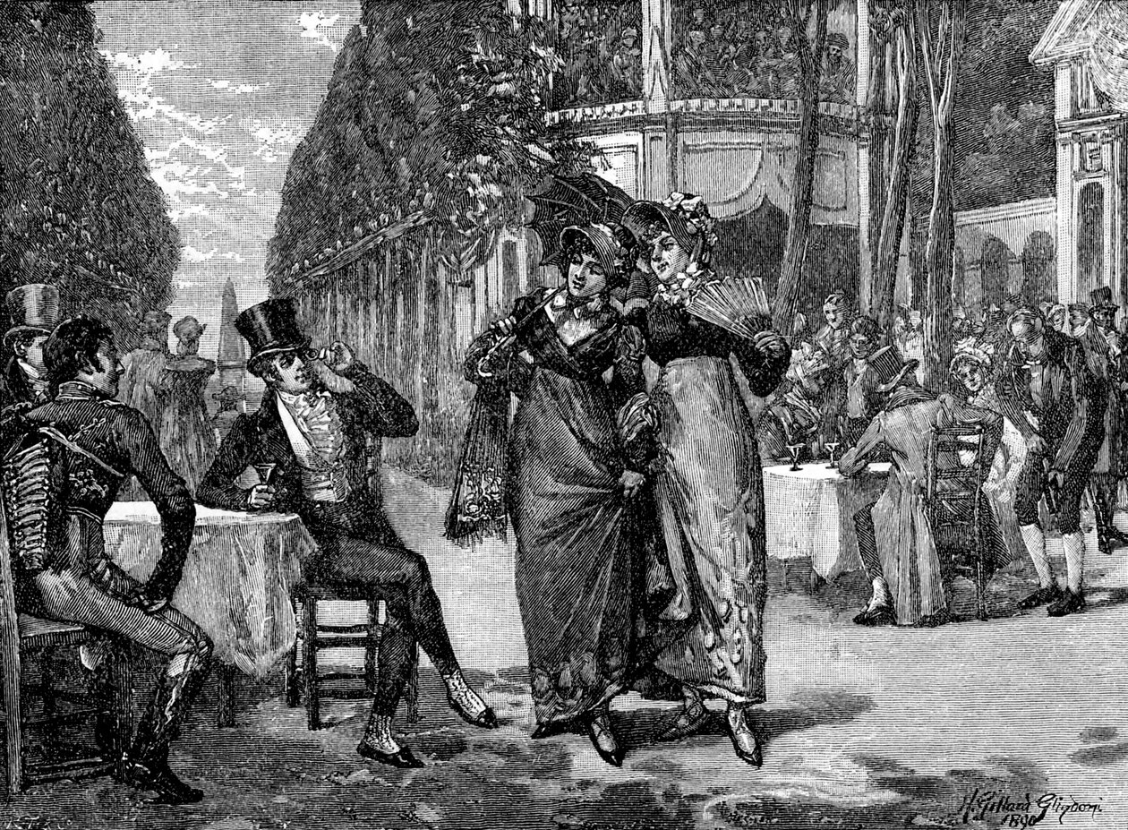 Regency-mode: "Beaus och Belles". av Unbekannter Künstler