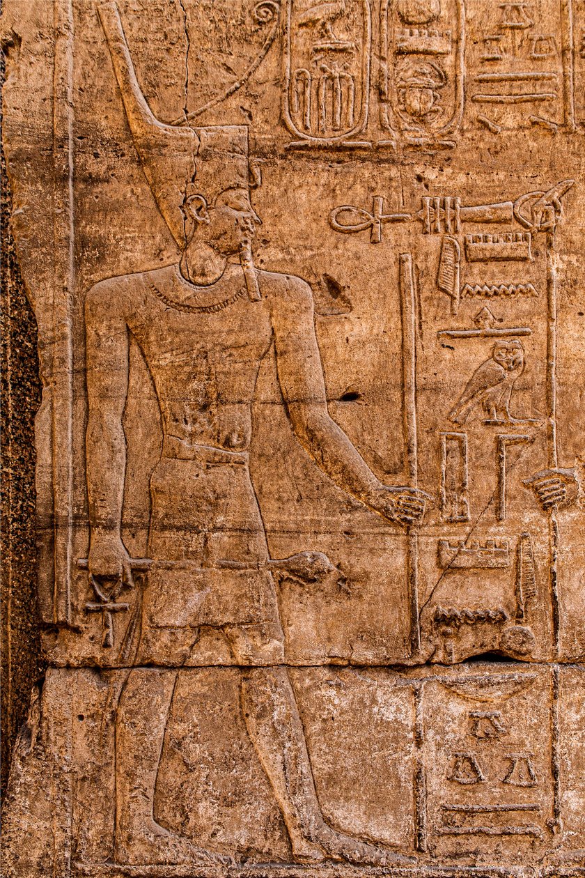 Relief, Karnak-templet, Luxor, Thebe, Egypten, Afrika (foto) av Unbekannter Künstler