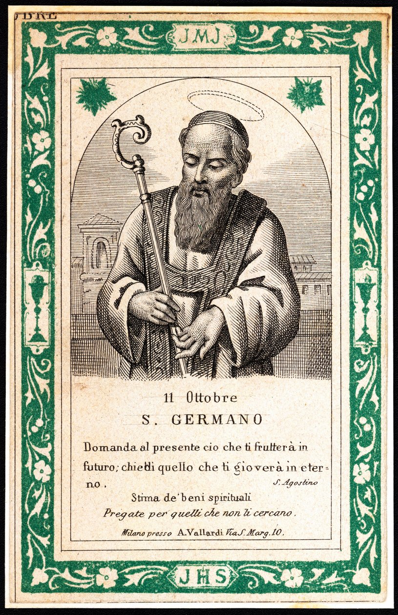 Representation av Saint Germain, tidigt 1900-tal (tryck) av Unbekannter Künstler