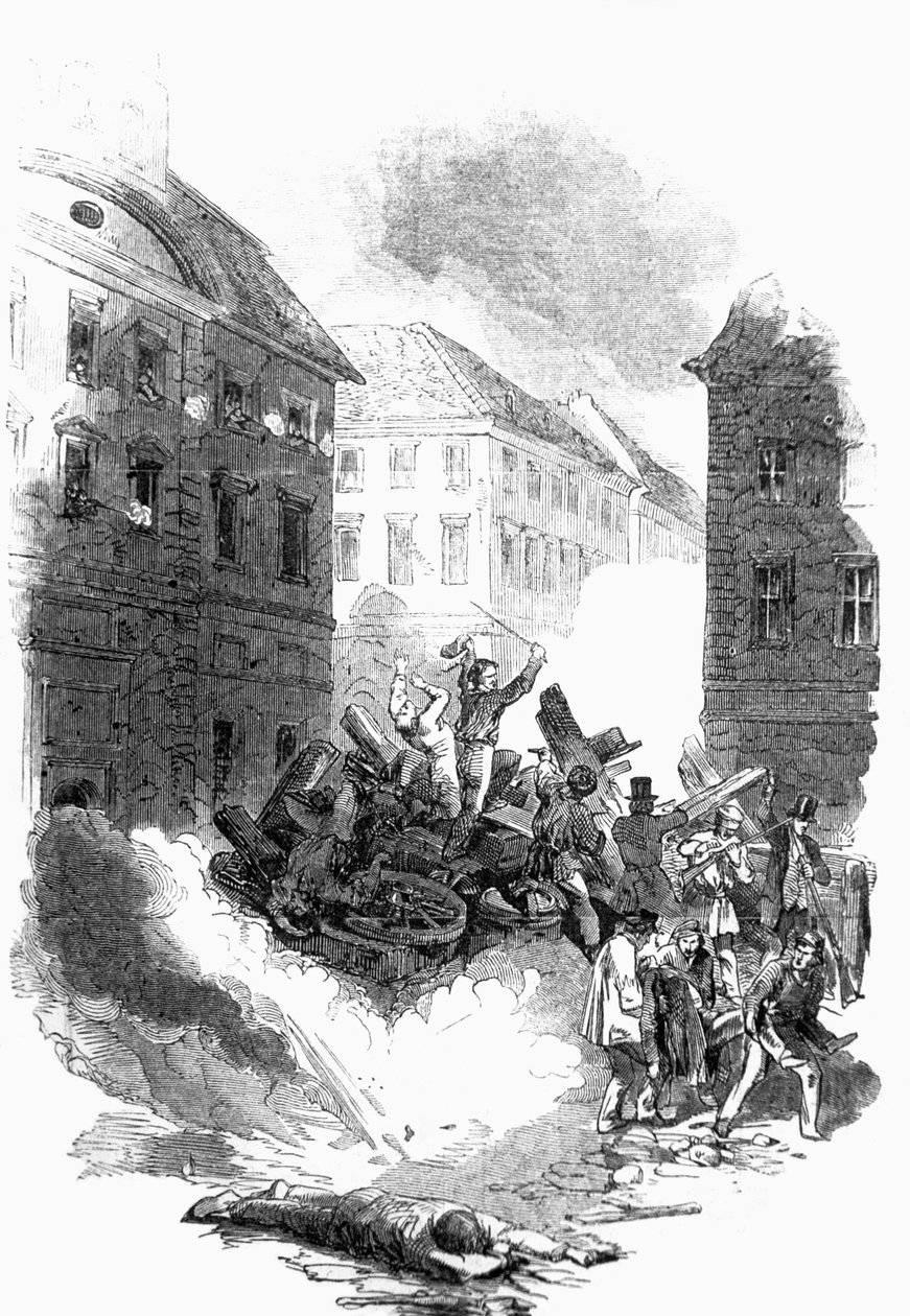 Revolution i Berlin i mars av Unbekannter Künstler
