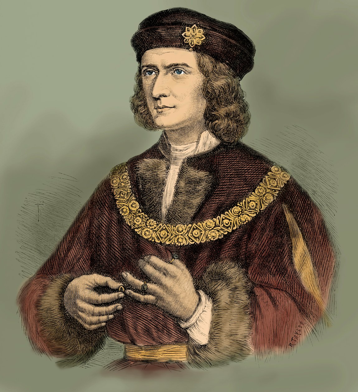 Richard III kung av England (gravyr) av Unbekannter Künstler