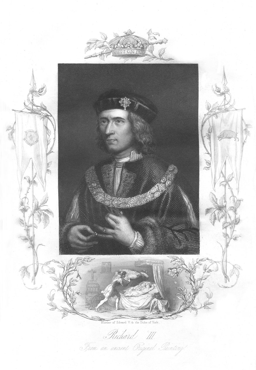 Richard III kung av England (gravyr) av Unbekannter Künstler