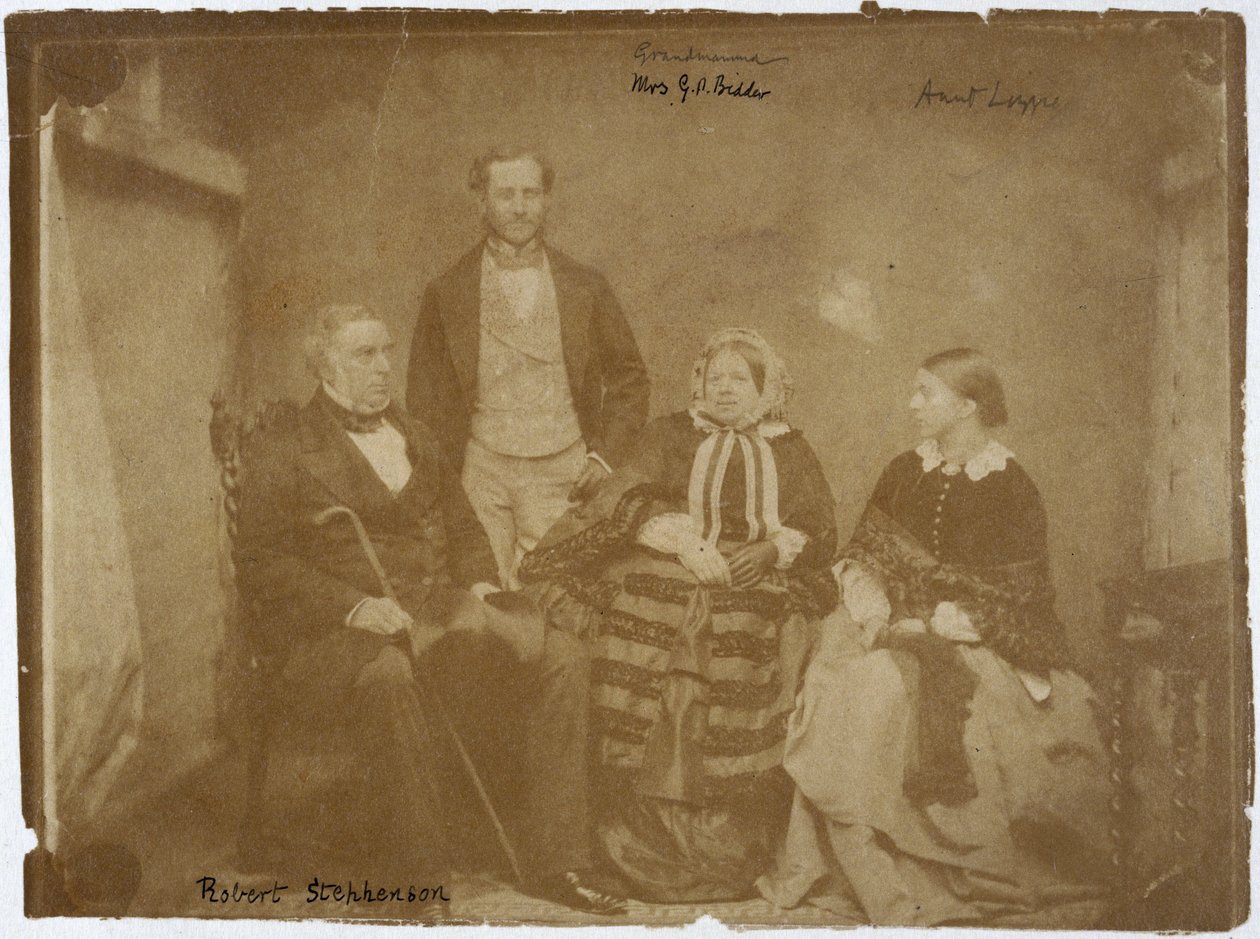 Robert Stephenson, engelsk maskin- och civilingenjör och familj, c 1850-talet av Unbekannt