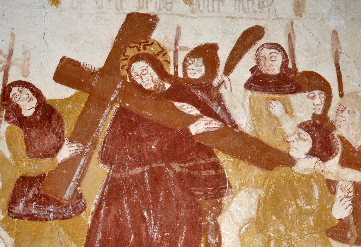 Romansk konst: S:ta Katarinas kapell, Voute i vaggan, Kristi barndom, Passionen, Yttersta domen och Kristus i majestätet. Fresker i kyrkan Notre Dame d