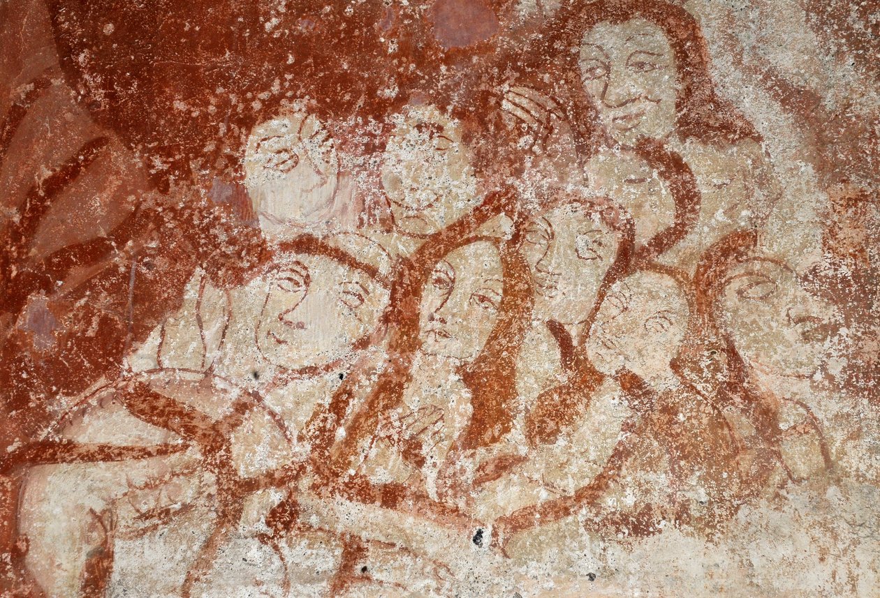 Romansk konst: S:ta Katarinas kapell, Voute i vaggan, Kristi barndom, Passionen, Yttersta domen och Kristus i majestätet. Fresker i kyrkan Notre Dame d