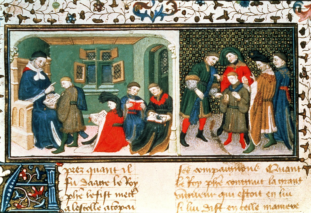 Roy 17 E III f.209r Mästare och elever, från 