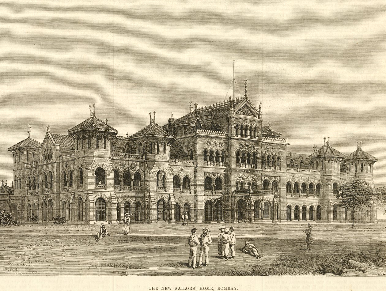 Royal Alfred Sailors Home, Bombay ca 1900-talet (gravyr) av Unbekannter Künstler