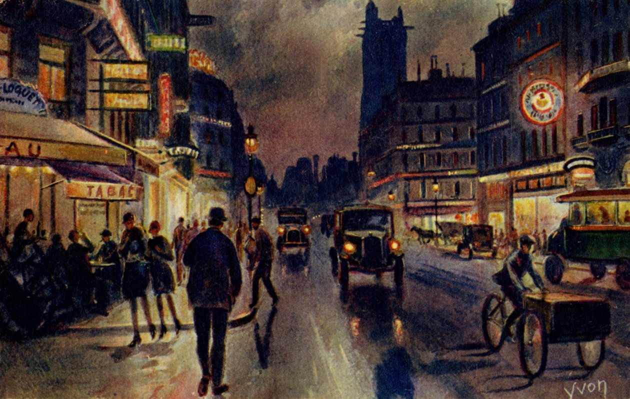 Rue de Rivoli, Paris, ca 1933 (vykort) av Unbekannter Künstler