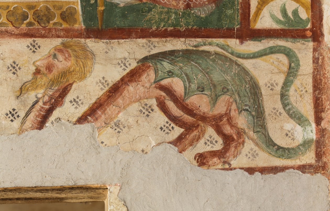 Saint Maria in Sylvis, abby, kyrka, fresco, Sesto al Reghena, Friuli, Italien (foto) av Benjamin Baud