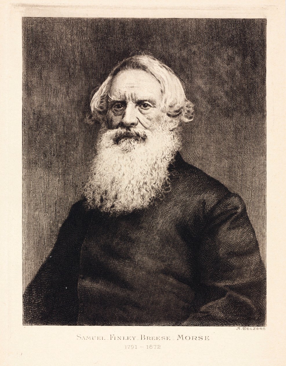 Samuel F B Morse, amerikansk konstnär och morsekodens uppfinnare, ca 1870 av Unbekannt