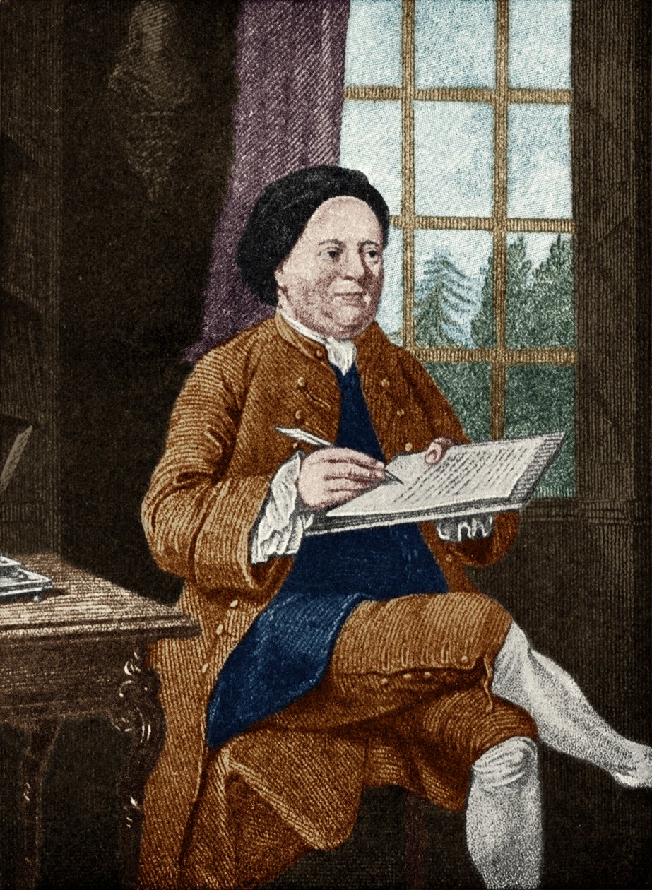 Samuel Richardson, porträtt. Engelsk författare 19 augusti 1689 - 4 juli 1761. av Mason Chamberlin av Unbekannt