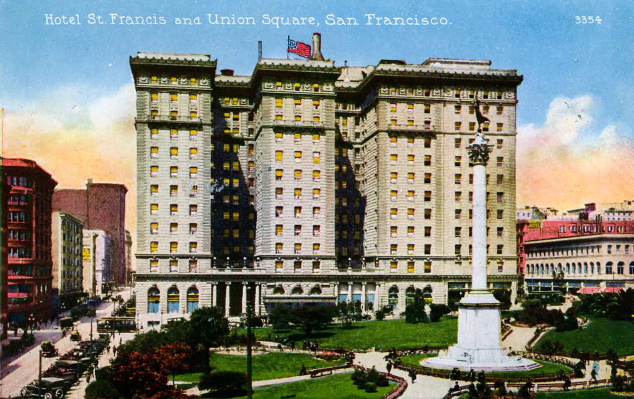 San Francisco: Hotel St. Francis och Union Square av Unbekannter Künstler