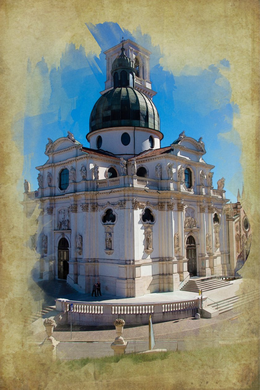 Sanctuary of Monte Berico, Vicenza, Italien (manipulerat foto) av Unbekannt